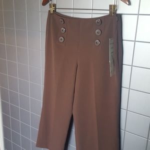 NWT brown crop slacks